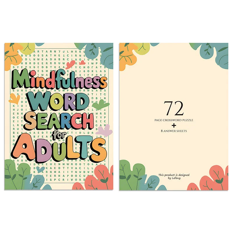 Mindfulness Word Search Book For Adults With Solutions Stress-Relieving Puzzle Notebook Perfect For Daily Relaxation