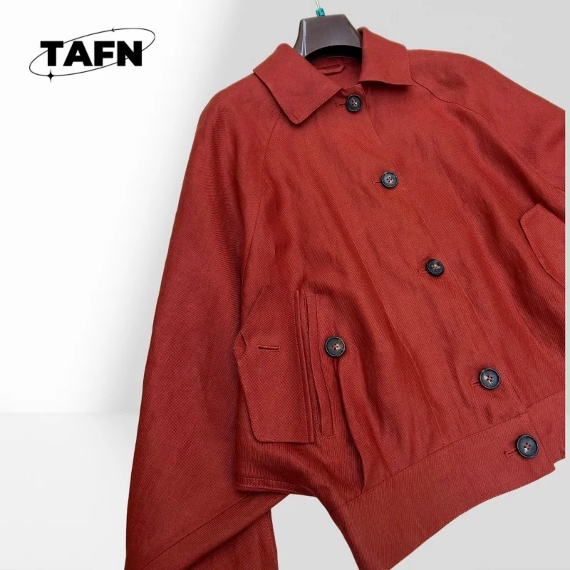 25 Nowy Europejski i Amerykański Styl Wysokiej Jakości Kaszmirowy Ciepły Luksusowy Damski Płaszcz Modny Luźny Krótki Płaszcz KurtkaA25253