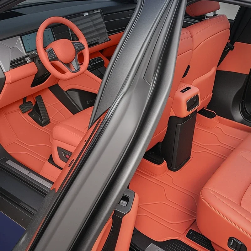 

Custom Nappa Leather Car Foot Protect Mat Luxury Waterproof Floor Pad Accessory For BYD SEALION 8 ATTO 8 7SEATS 2025-Present