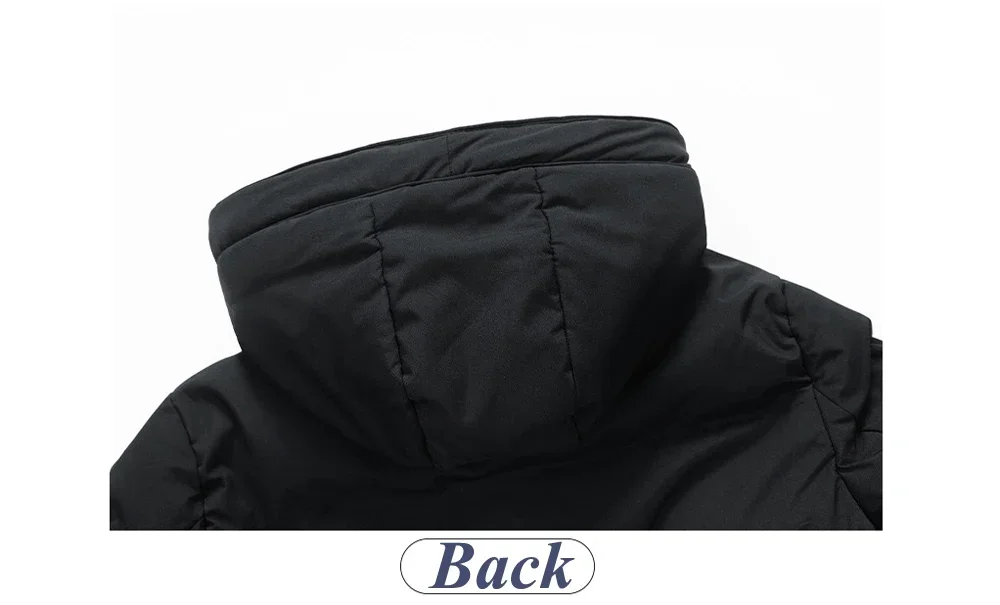 Men's Winter Hooded Puffer Parka Plus Size 7XL 8XL Thermal Warm Windbreaker Coat Mid-Long Heavyweight Casual Outdoor Jacket