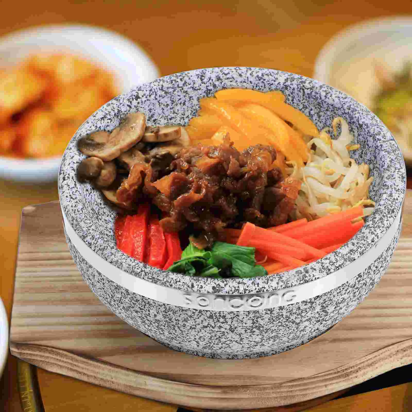 Korean Stone Pot Dolsot Bibimbap Bowl Clay Pots for Cooking Cauldron Bowls Kitchen