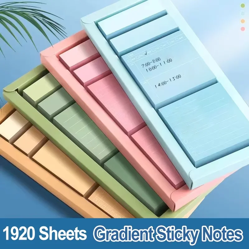 Boxed Convenience Sticker Set Gradient Student Notes Tearable Message Sticky N Times Index Sticker High Appearance