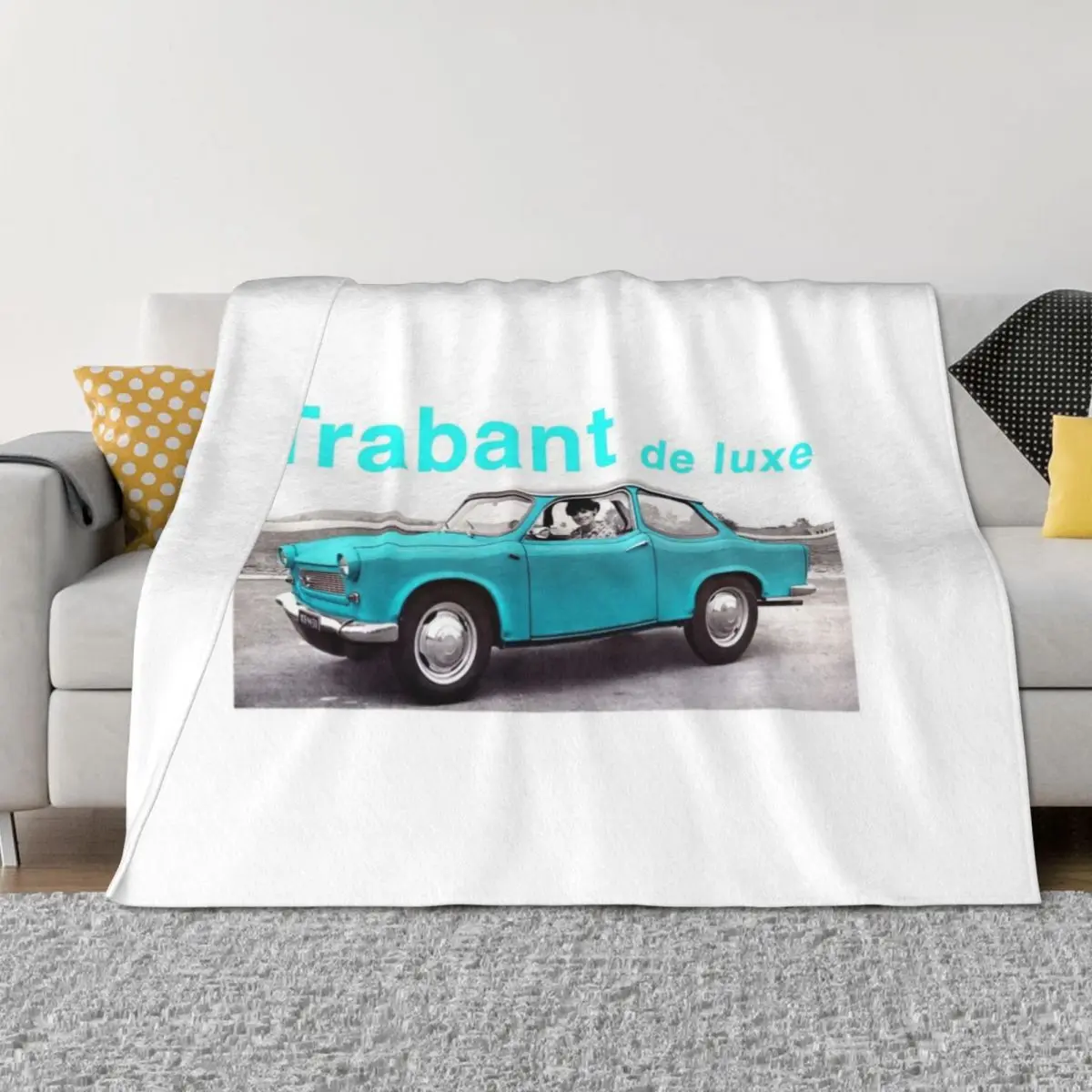 TRABANT DE LUXE Manta para cama, mantas polares suaves de felpa a cuadros para sofás, mantas