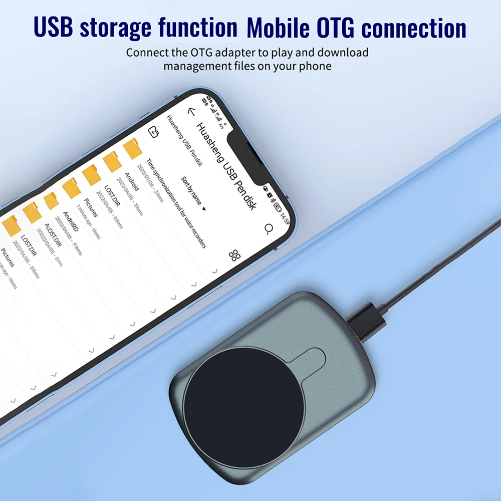 Mobiele oproeprecorder, spraakbesturingsopname, mini-recorder met één klik Magnetische zuigkracht Geschikt voor IOS Android