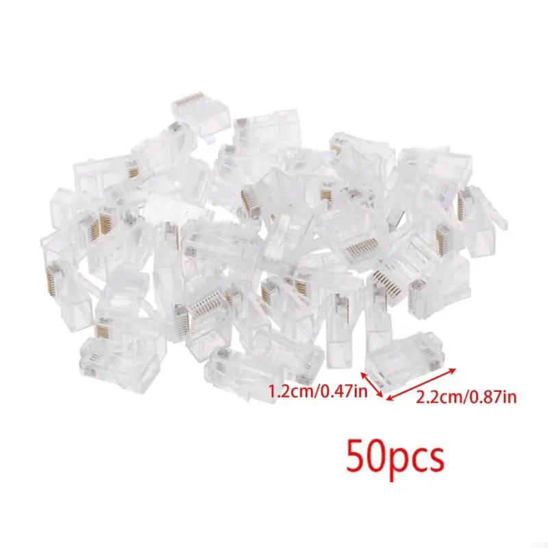 G6DD 50PEECES/SET CRISTAL HEAD RJ45 CAT5 CAT5E Модульная штекер
