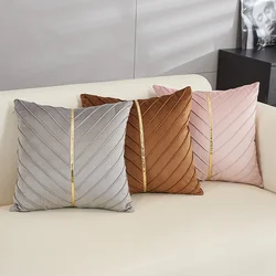 Velvet Throw Pillow Cover Soft Solid Decorative Square Cushion Case for Sofa Bedroom Home Textile 45x45 Luxury Cozy Pillowcase