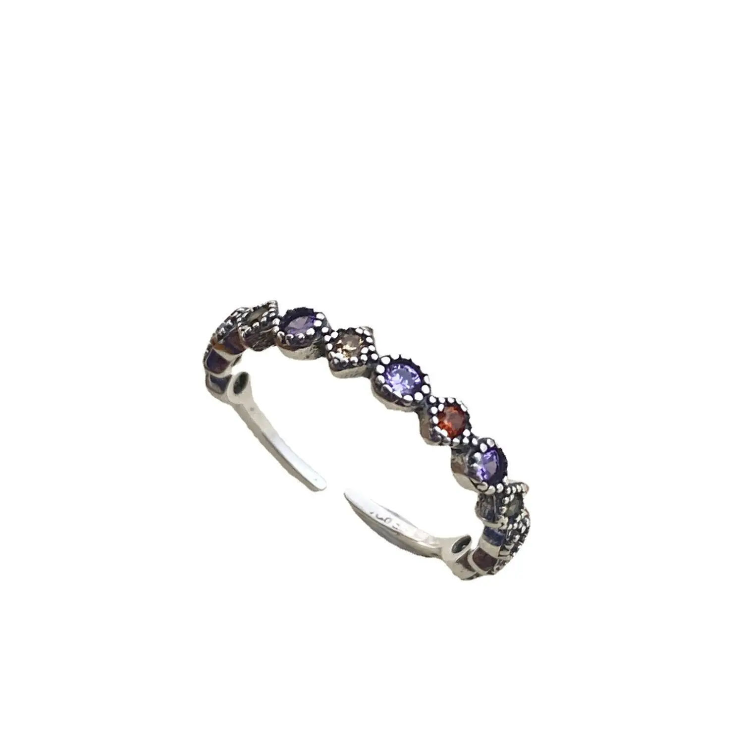 New in 925 Sterling Silver Round Zircon Open Rings For Women Engagement Luxury Fine Jewelry Wholesale  GaaBou