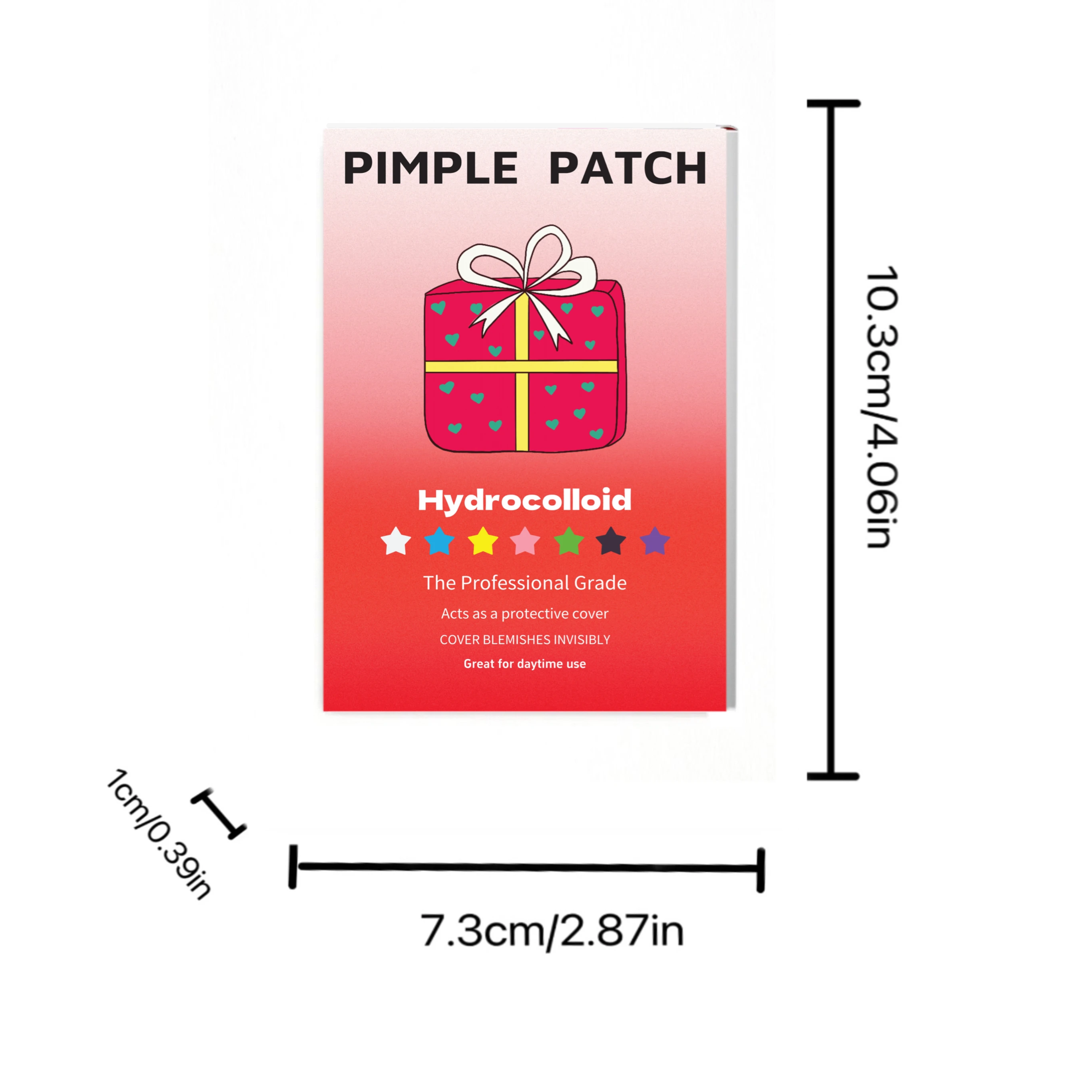 Cute Multicolor Star Shaped Pimple Patches 280 Counts Professional Grade Hydrocolloid Decorative Invisible Acne Patch Waterproof