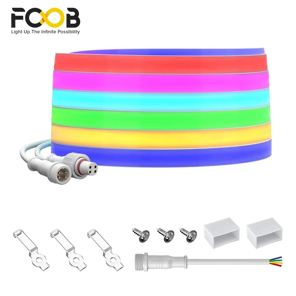 IP68 wodoodporna pasek COB LED RGB DC24V 840LEDs/M podświetlenie TV dekoracja pokoju taśma Led dioda elastyczna wstążka FOB taśma LED