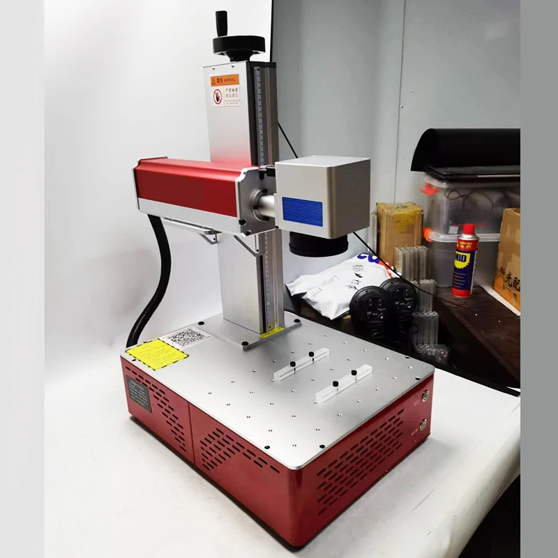 Mini Optical Fiber MAX Raycus JPT 20W 30W 50W 100W Optic Laser Marking Wood Leather Metal Glass Engraving Milling Machine