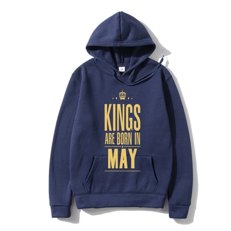 

2022 New Mens Pullover Birthday Kings Are Born In May Standard Unisex Hoody Hoodies