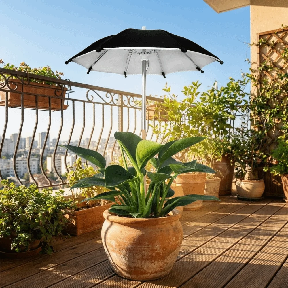 Detachable Plant Shade Umbrella UV Protection Weatherproof Plant Protecting Umbrella Decorative Garden Plant Umbrella
