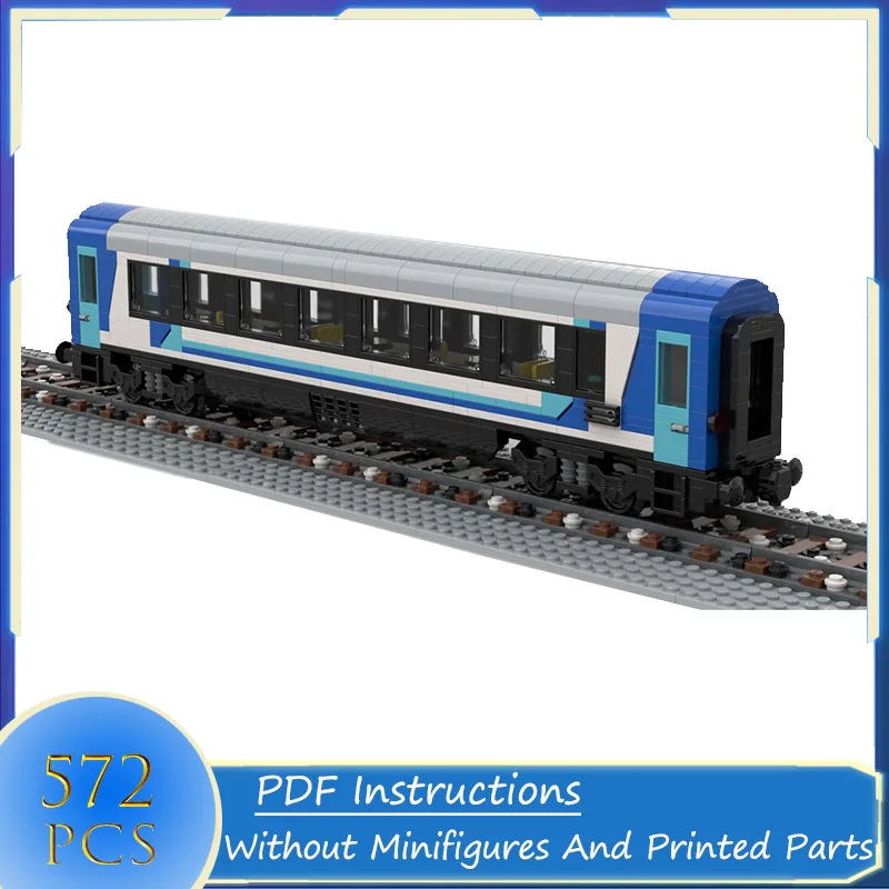 Building Blocks City Trains Model Sleeping Wagon PAX Wagon MOC Bricks DIY Assemble Bricks Transportation Creative Toys Gifts