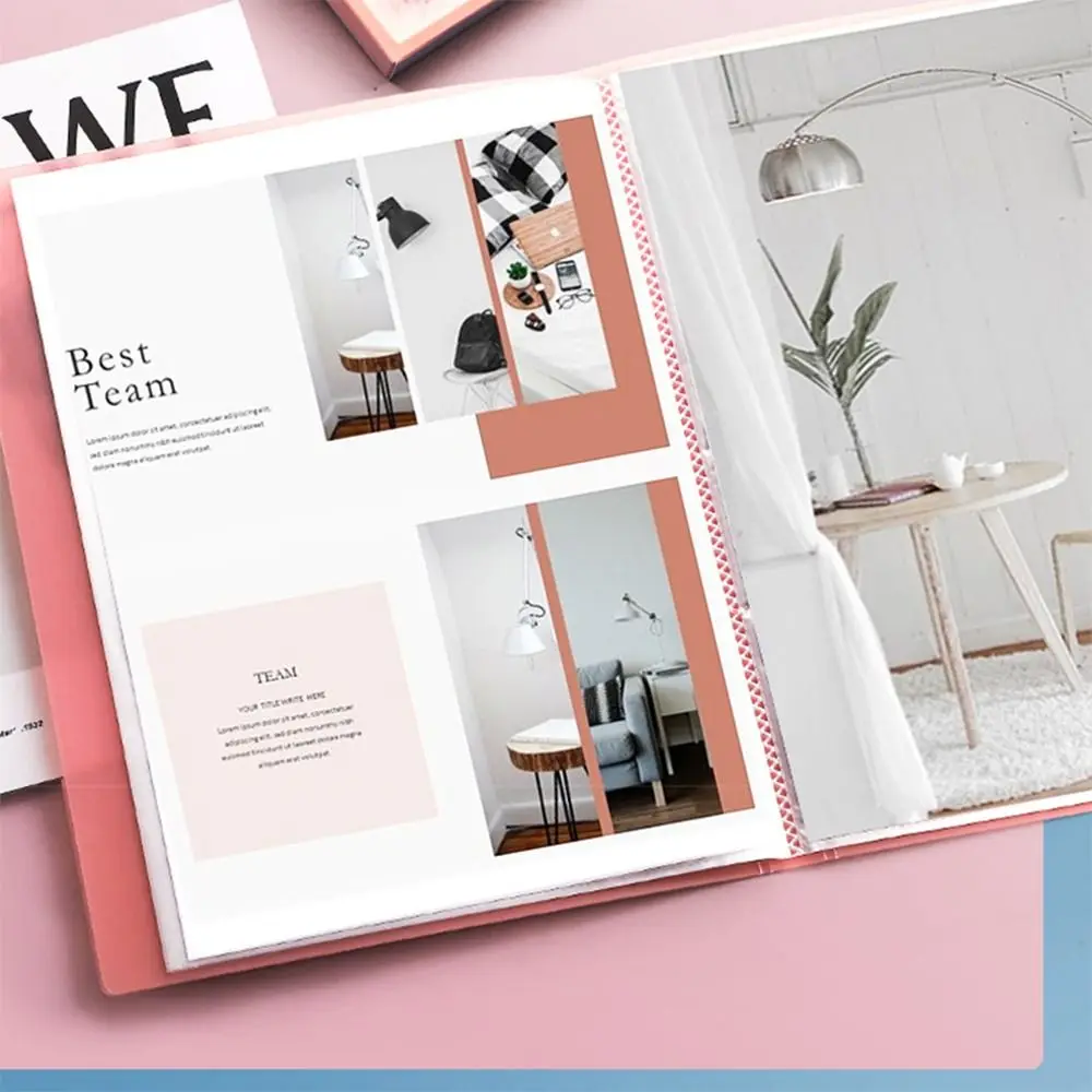 Cartoon 20/30/60/100 Pages Storage Booklet Waterproof Multifunctional File Bag Large Capacity Archives Bag School Office