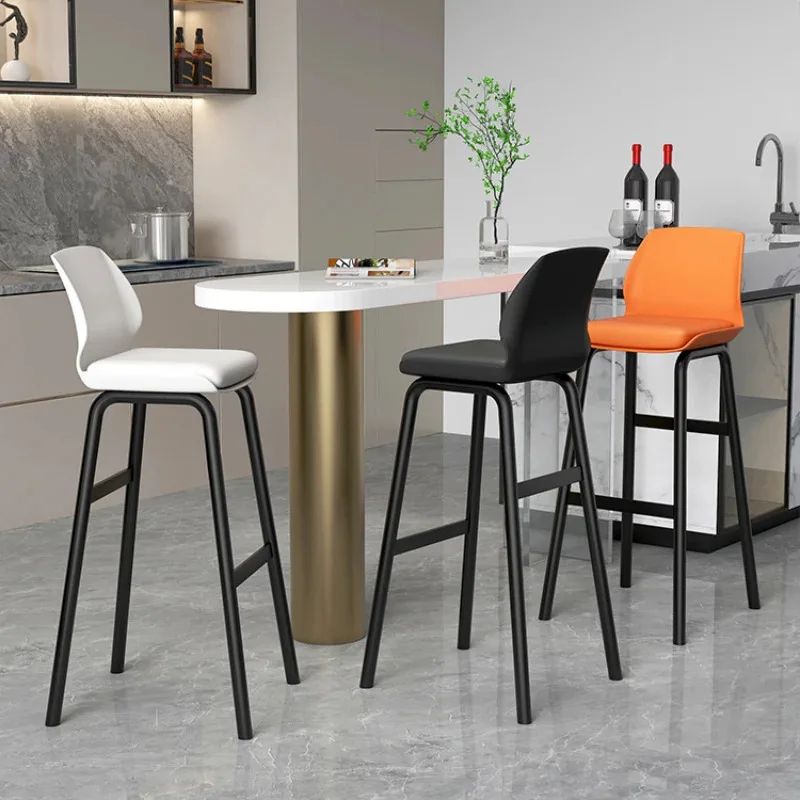 Square Kitchen Island Bar Chair Vanity Leather Lounge Modern Dining Bar Stool Library Design Sillas Para Comedor Home Furniture