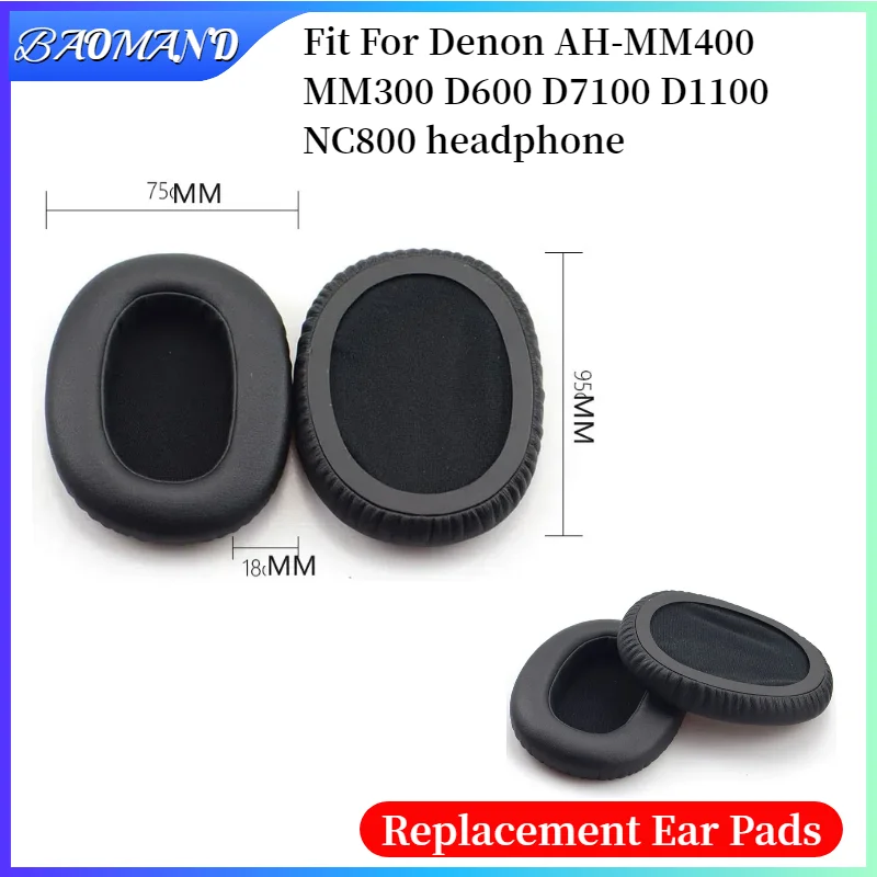 

Replacement Earpads Foam Ear Pads for Denon AH-MM400 MM300 D600 D7100 D1100 NC800 Headphones Earmuff/Earphone Sleeve Headset