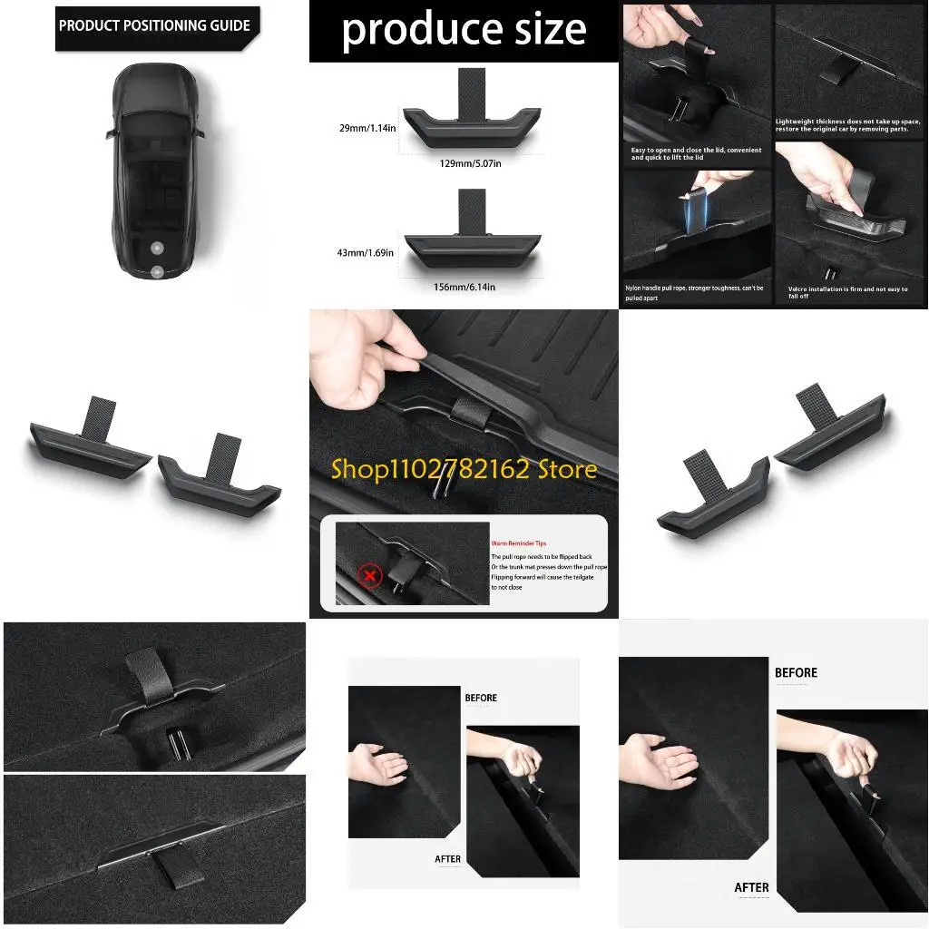 

547B Car Trunk Opener Trunk Handle set Invisible Mounting Designs Easy Operation Interior Organizers Accessories for Vehicle