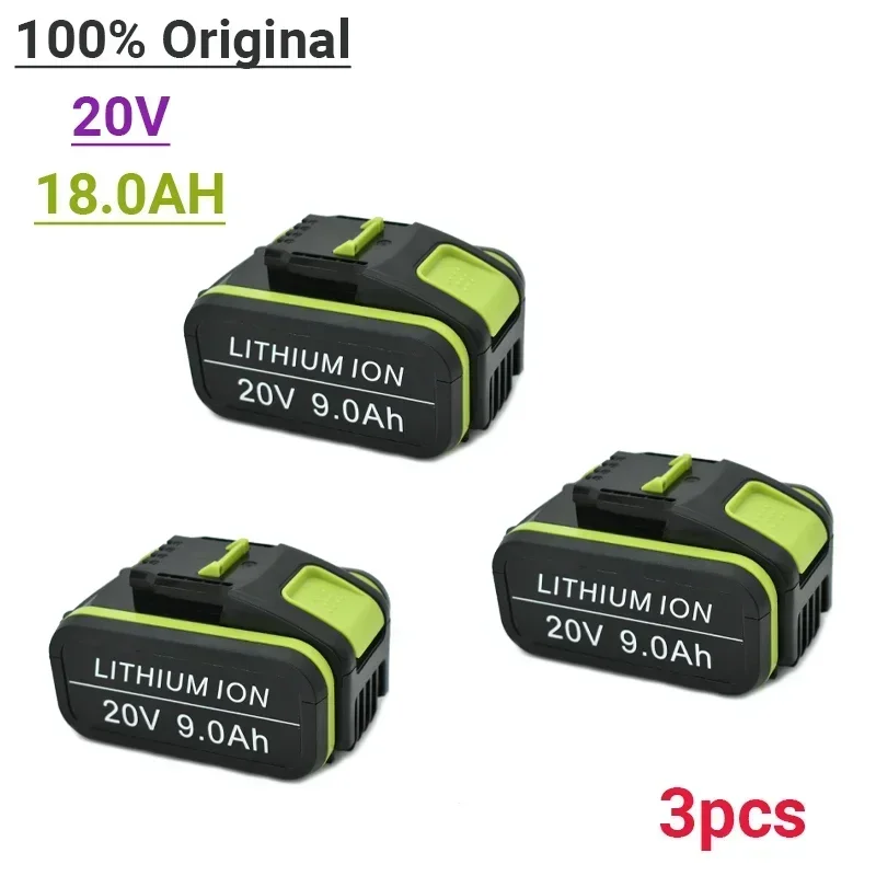 20V 9000mAh Lithium Rechargeable Replacement Battery for Worx Power Tools WA3551 WA3553 WX390 WX176 WX178 WX386 WX678+Charger