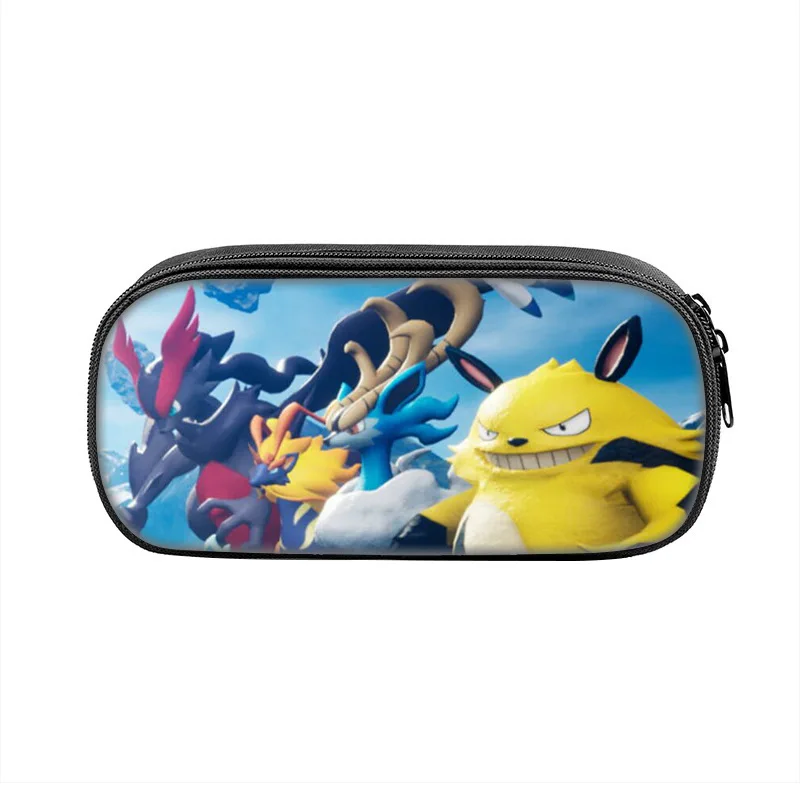 Palworld 만화 애니메이션 펜 상자 가방 학생 대용량 학교 용품 지퍼 연필 케이스