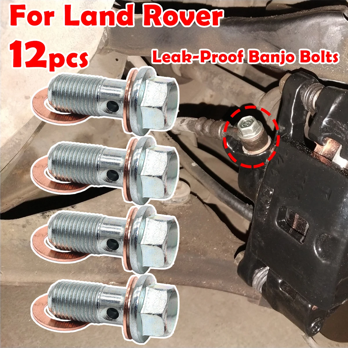 

2kit Front Left Right Caliper Hose Lines Banjo Fittings Bolts Sealing Washers For Land Rover Free Lander L314 Discovery MK3 L318