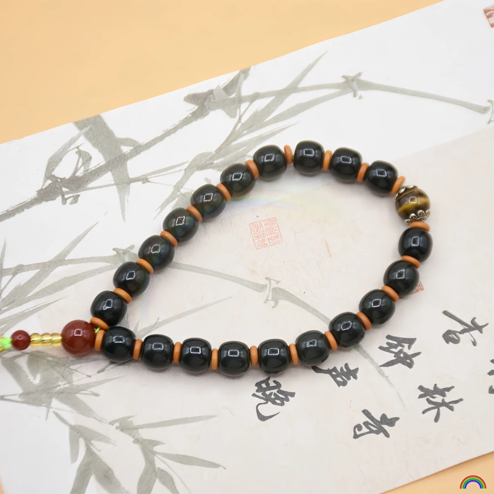Natural Golden Jade Violet Bracelet Gradient Handheld Twisted tassel Spike Bracelet Rwbuy Brand Design