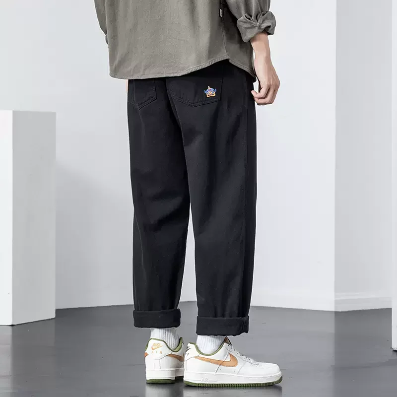 Summer Autumn New Male Loose Casual Harajuku Y2K Ankle Length Cargo Pants Men Elastic Waist All-match Vintage Lantern Trousers