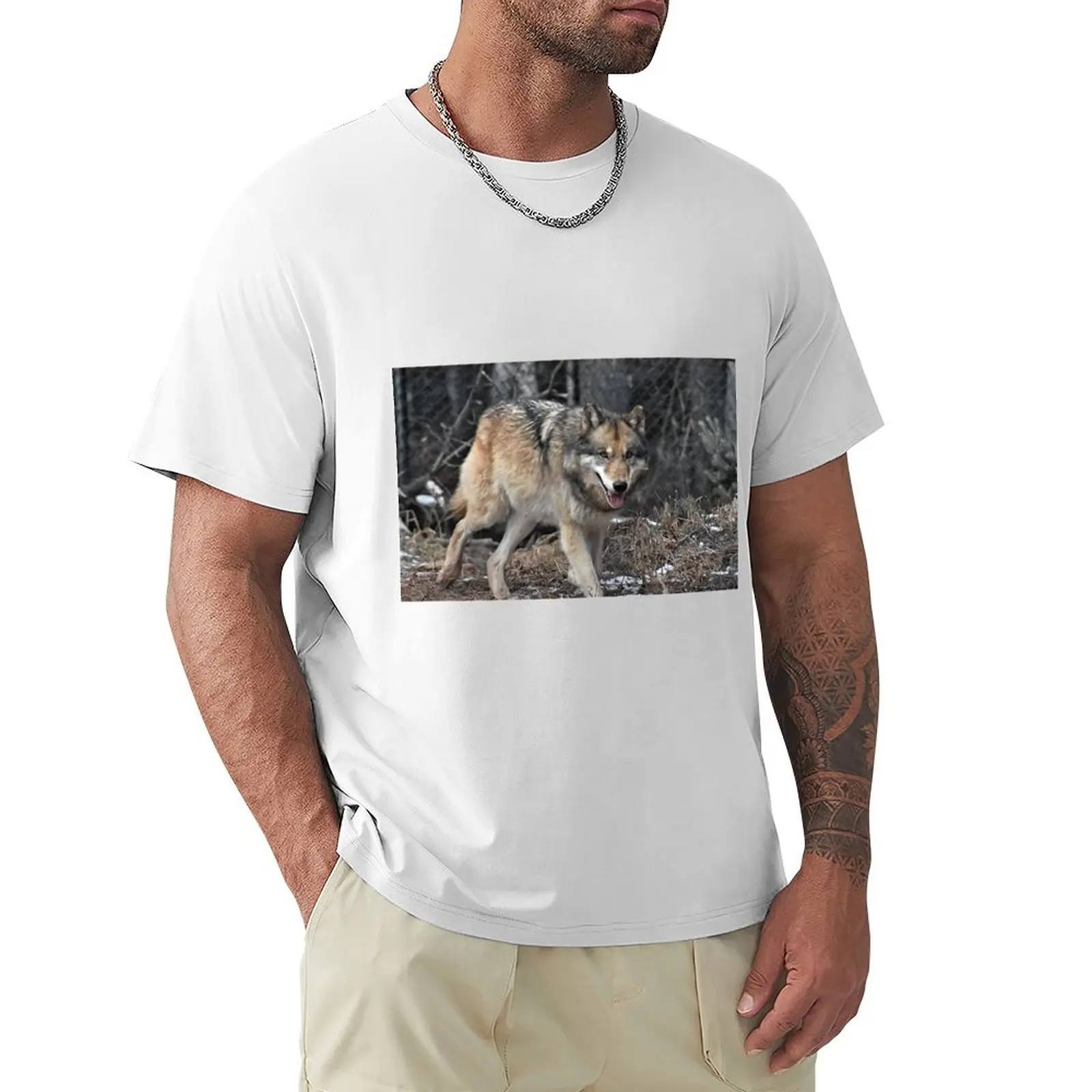 Excited Wolf Puppy Wants to Play T-Shirt sweat quick-drying oversized t shirt men