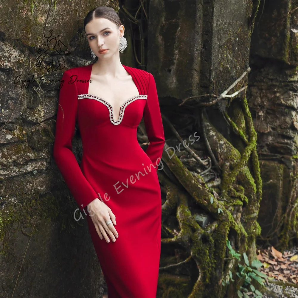 Customized Giggle Evening Dress Straight Sweetheart Neckline Beading Ruched elegant Formal Saudi evening dress for women 2024