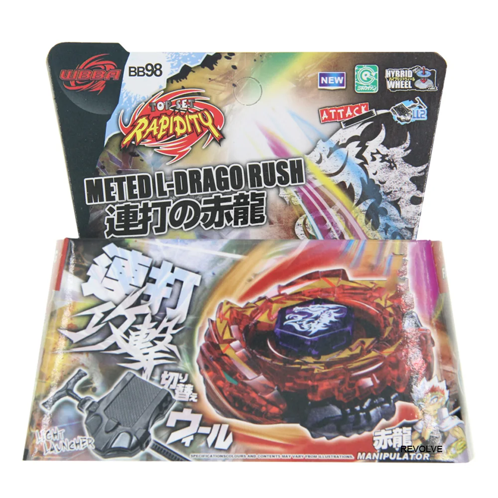 B-X TOUPIE Nổ Con Quay BEYBLADE Con Quay Đầu Cuối Cùng Meteo L-Drago Rush Rồng Đỏ BB98 Đỏ Màu Xanh Của Cải Tổ Bộ