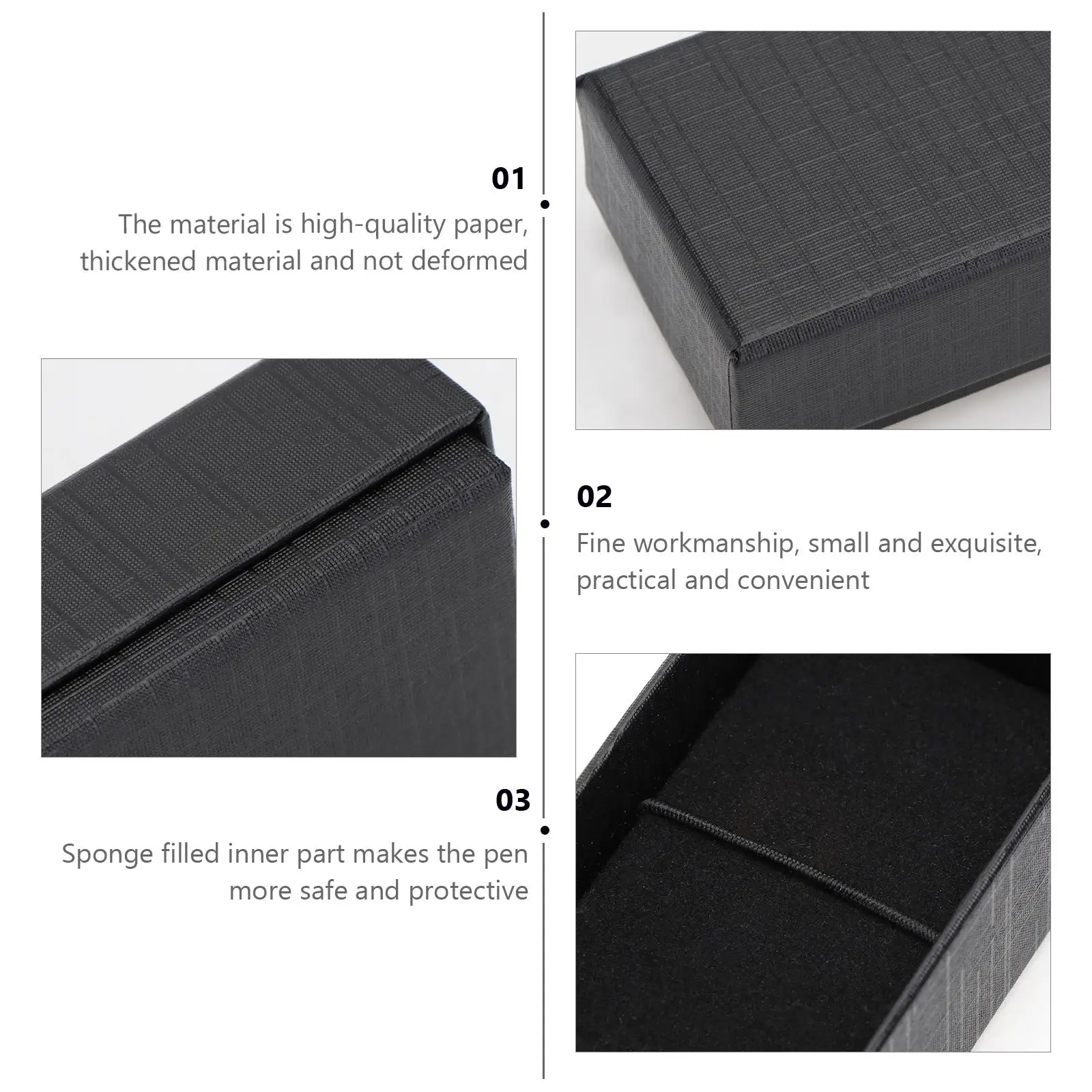 5 Pcs Stationery Gift Box Paper Material Safe Protective Pen Case Student Cardboard Container Bookmarks Storage Box High