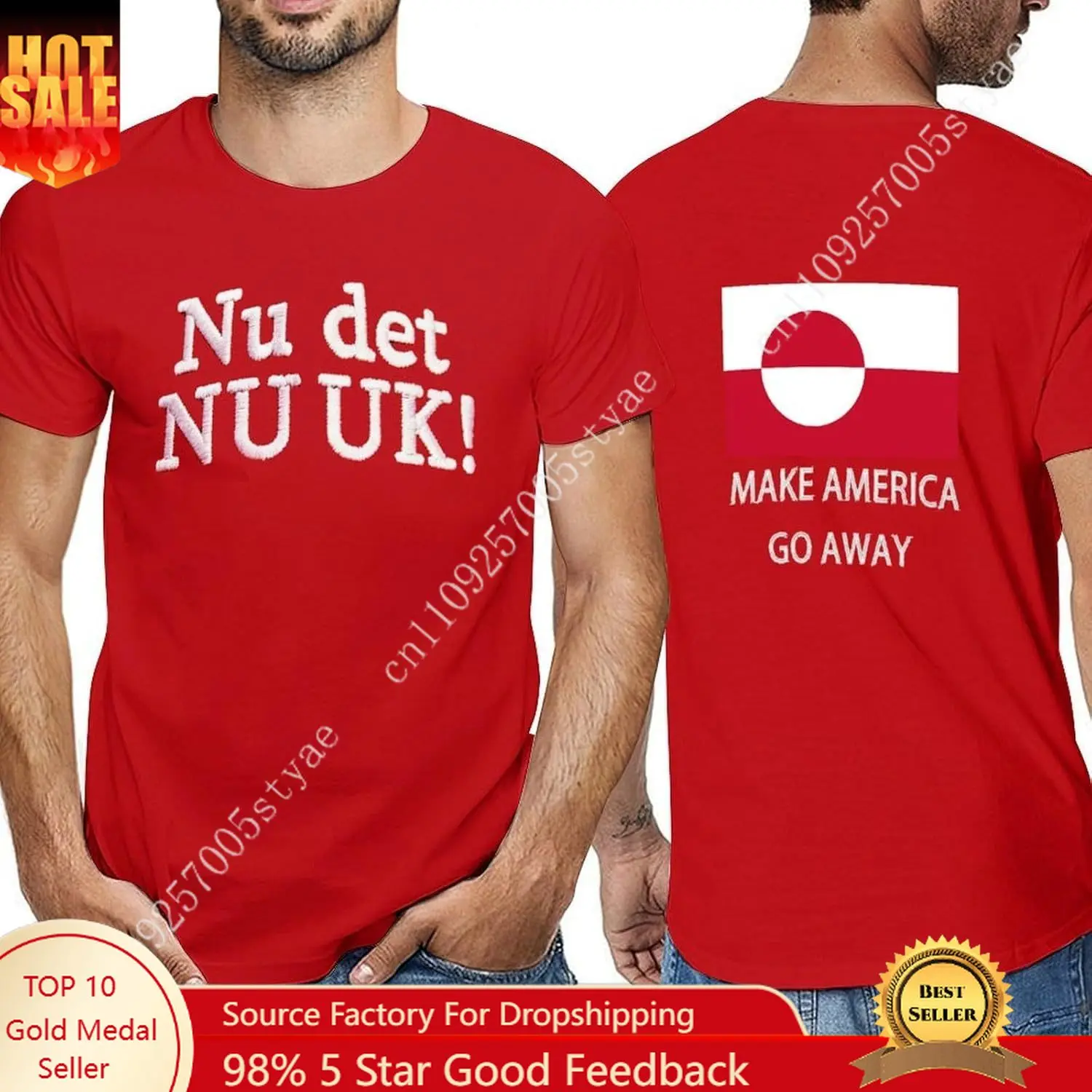 

Make America Go Away Tshirt Greenland Flag Men T shirt Nu Det NU UK Tshirts Greenlanders T-shirt Cotton Tees