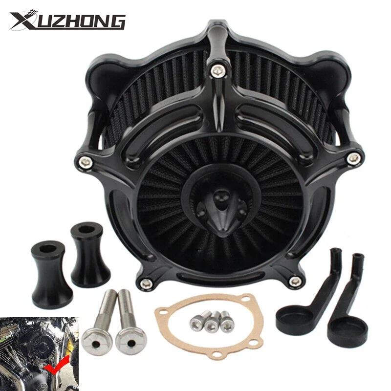 

Черный комплект очистителя впускного воздушного фильтра для Harley Road Glide Softail Touring Dyna MP09-009-0008BWRIm