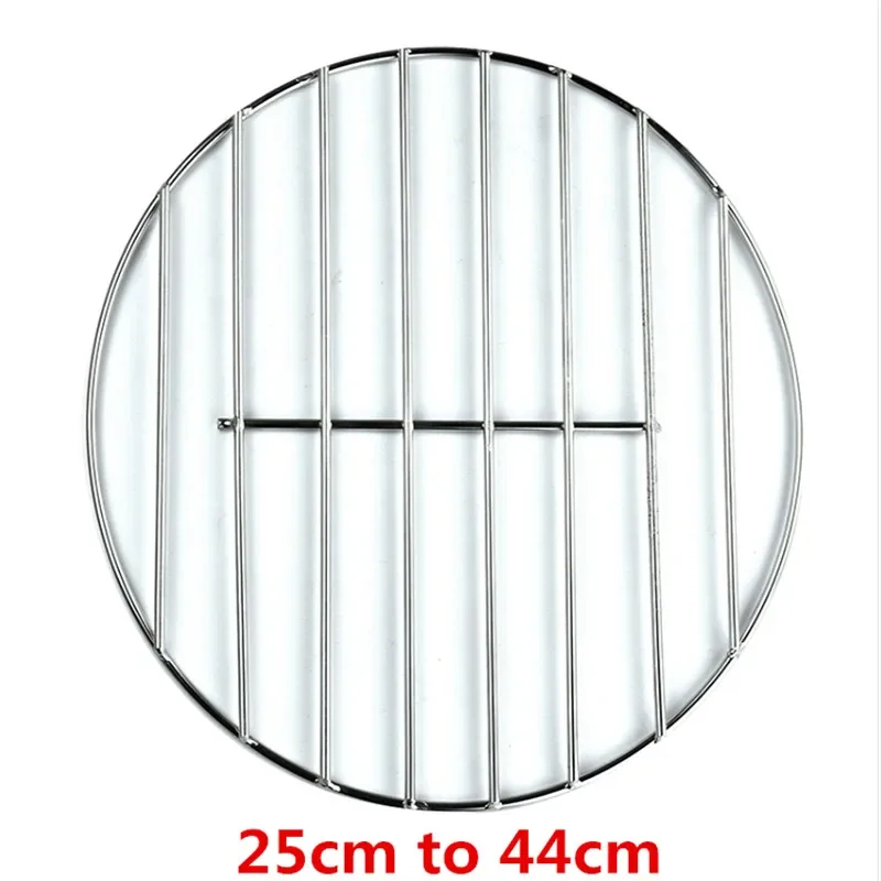 Parrilla redonda de acero inoxidable para barbacoa, malla antiadherente para asar, herramienta para parrilla de tocino, accesorios para mascotas