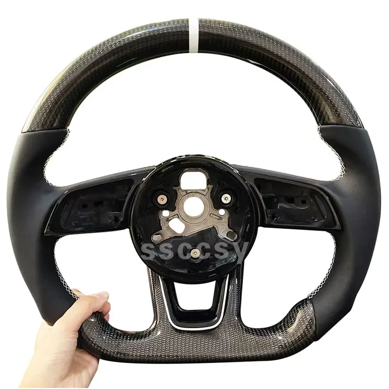 Carbon Fiber Steering Wheel Suitable For Audi A4 B9 A3 8Y S3 S4 RS3 RS4, Optional Automatic And Manual Versions Car Accessories