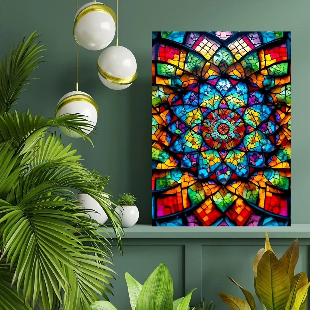 

[1000 шт. пазл] 1000 шт. пазл-художественный дизайн с яркими витражами, большой 1000 шт. для взрослых и семейных занятий, DIY H