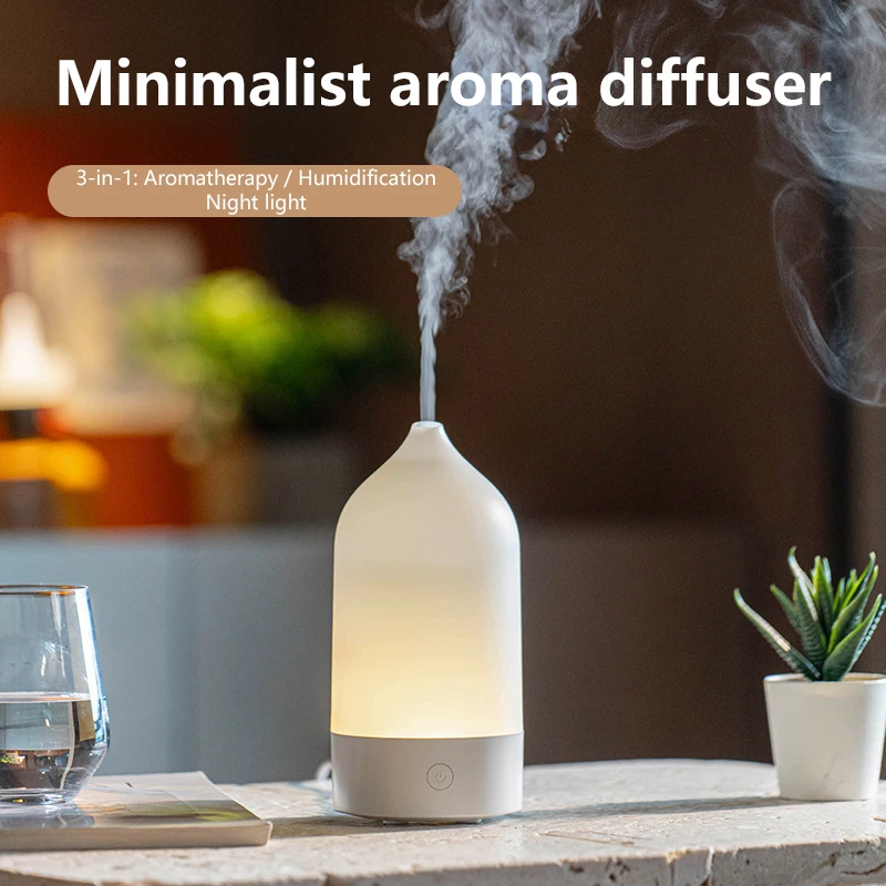 Creative Colorful Atmosphere Candlelight Desktop Multi functional Essential Oil Humidification Atomization Aromatherapy Machine