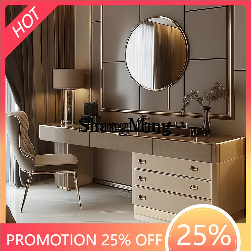 

CL Light Luxury Dressing Table and Chest of Integrated Modern Master Bedroom Storage Bedside Makeup Table High-End New Model