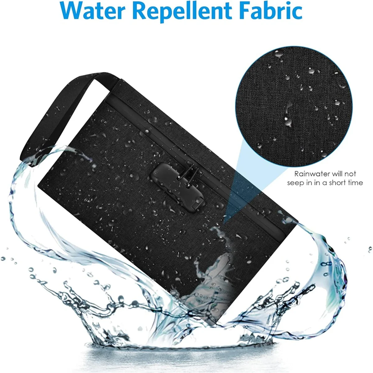 ABQR запираемый денежный мешок, денежный сейф, подходит для путешествий, банковских депозитов, кошелька, лекарств, мобильного телефона и кредитных карт