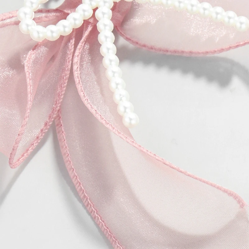 Imitation Pearls Bowknot Handbag Accessory for Student and Professionals