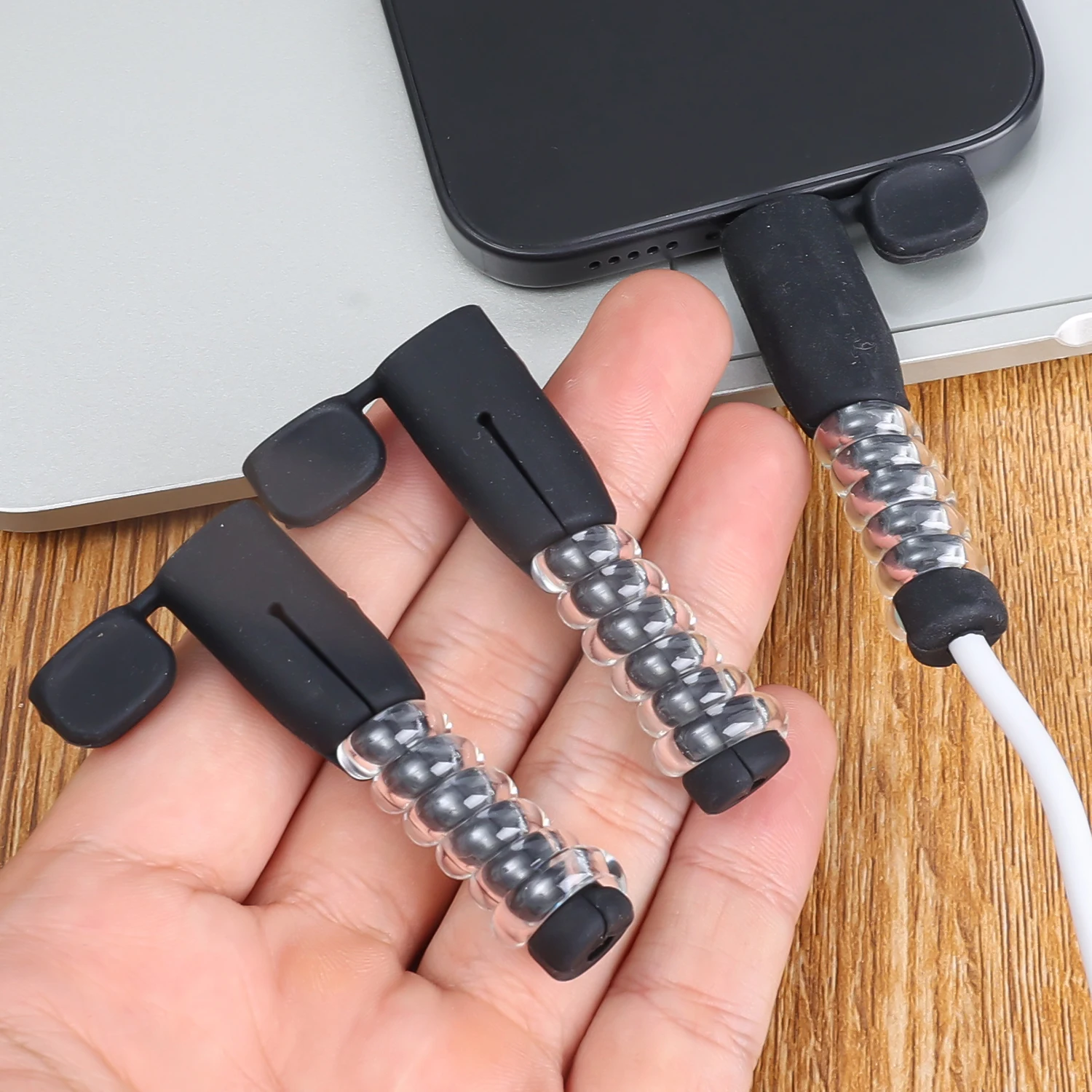 Anti Fracture Data Cable Silicone Protective Cover For IOS/Android/Dual Type C Univeral Charger Cord Protector Case Winder - view 2
