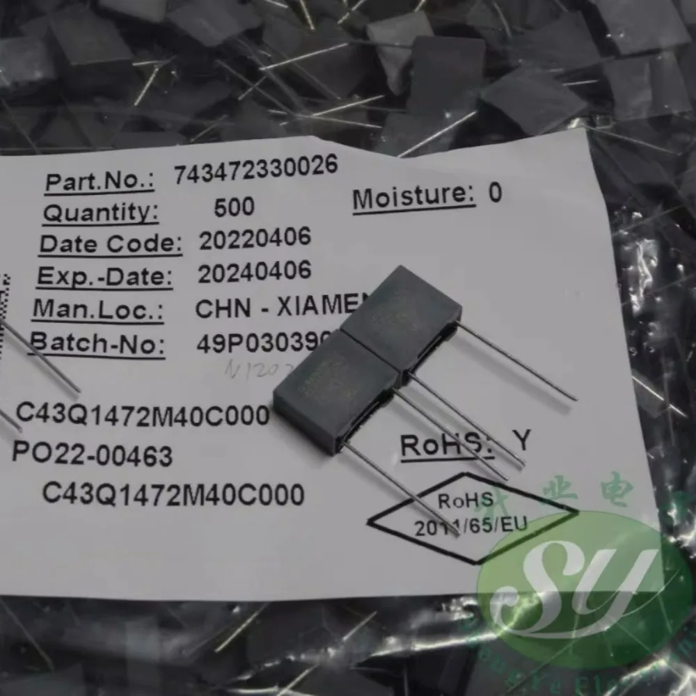 

20pcs/lot MKP63 0.0047uf/300vAC 4700pf 4n7 472 Brand New Y2 10mm Film Capacitor