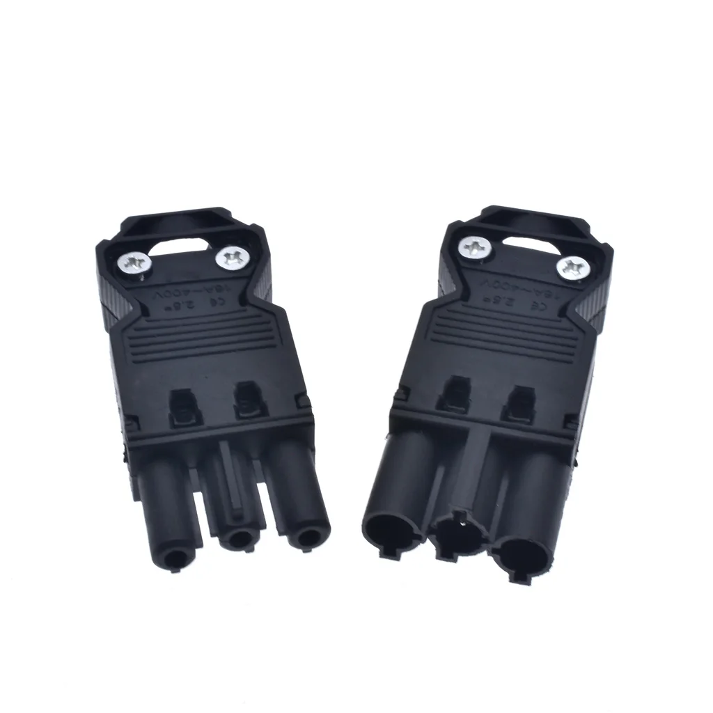 WA-036 Docking Terminal 16A PS Flat Male Female Plug-in Connector 3Pin Tripartite Line LED Quick Docking 500V AC/DC﻿