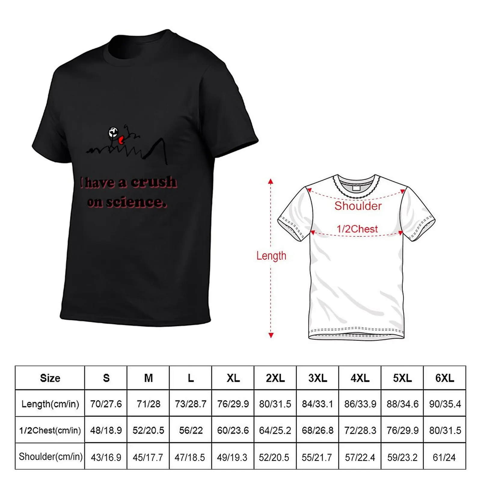 Science Crush 2 T-Shirt man clothes vintage anime shirt shirts men graphic