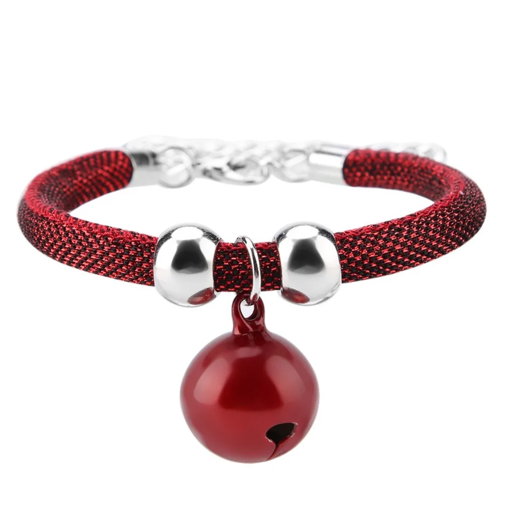 Cute Japanese Style Cat Collar With Bell Adjustable 20-38cm Length w/ Extension Chain Pet Nylon Pets Collar Photoshot