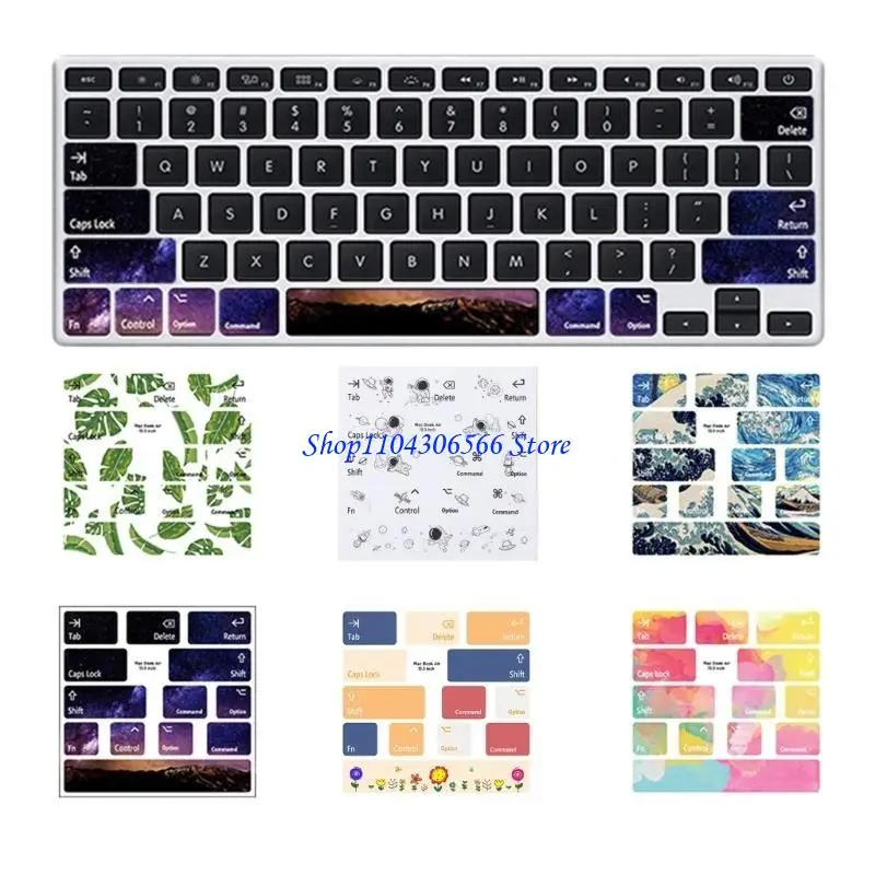 02DD Notebook English Keyboard Sticker Color Button Sticker For macair Laptops Computer Sticker Scrub Repair Film
