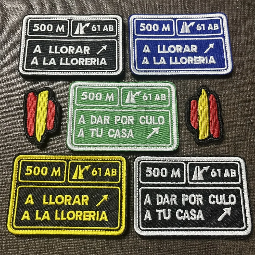 500M A LLORAR Spanish  Patches Tactical Embroidery Hook&Loop Patch 20KG UNA LLORADITA Morale Badge Backpack Hat Stickers