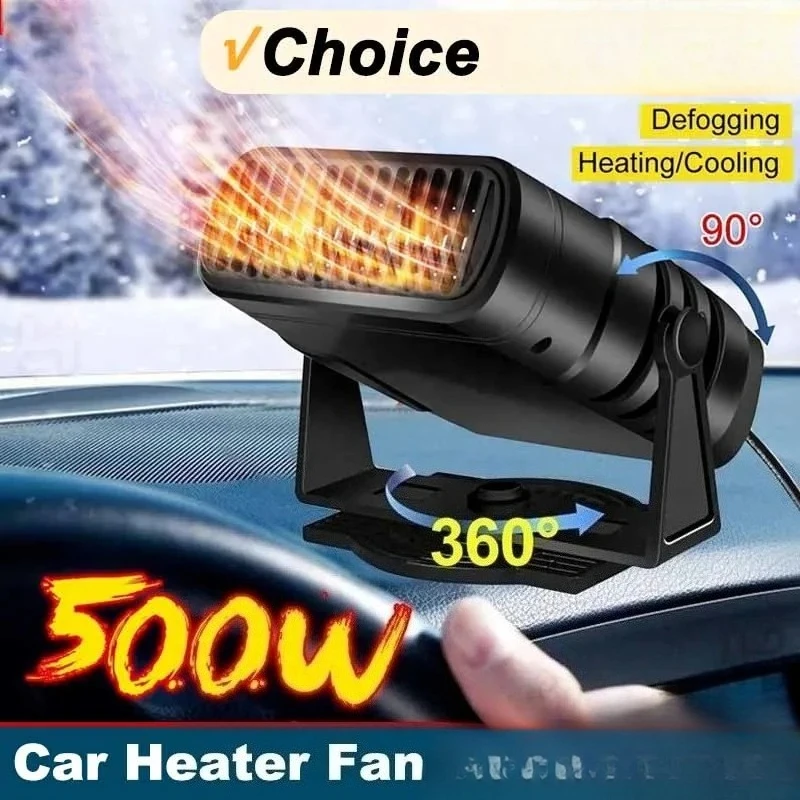 Calentador de coche de 200W, ventilador calentador portátil de 12V/24V para coche 2 en 1, calefacción de refrigeración eléctrica, descongelador de parabrisas automático, calentador antiniebla para coche