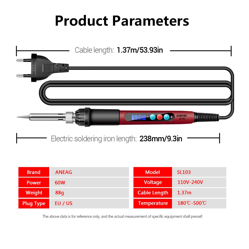 New Adjustable Constant Temperature Electric Soldering Iron LCD Digital Display 220V 110V 60W Welding Rework Station Repair Tool