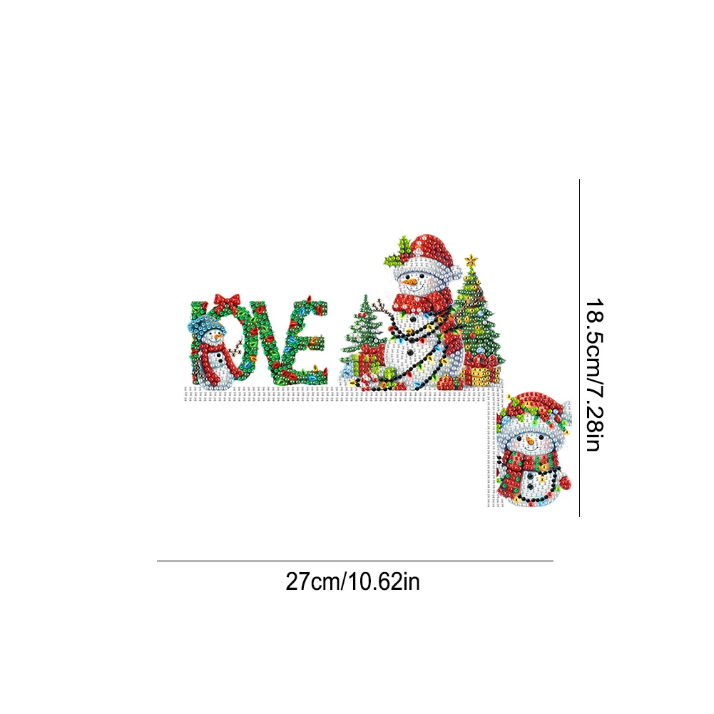 

Wooden Christmas Theme Diamond Painting Door Topper Decor DIY Diamond Handmade Top Door Frame Corner Sign for Windows Walls