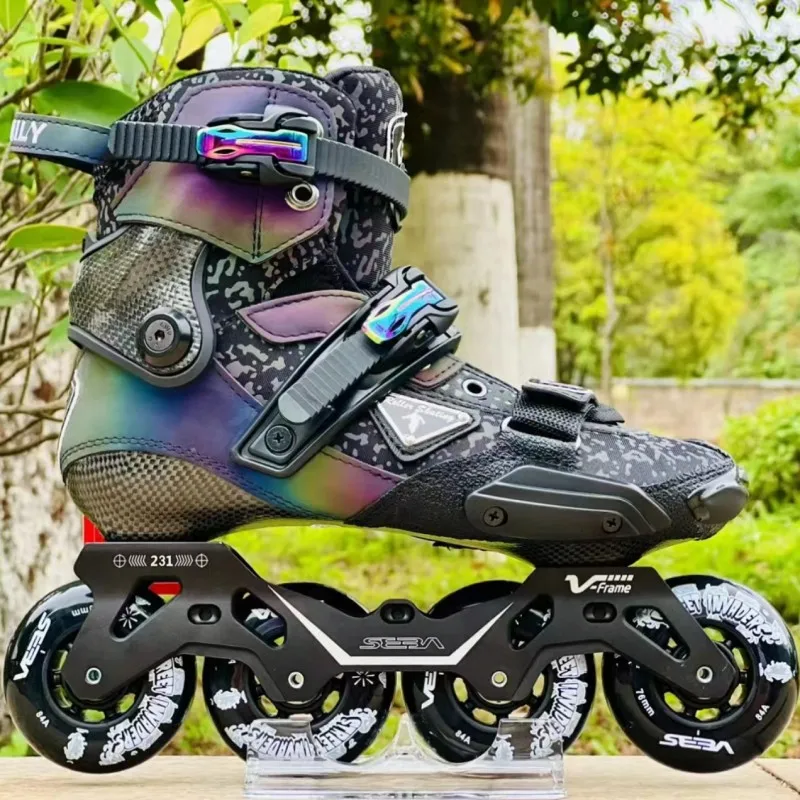 Carbon fiber boot Roller Skates Shoes for SEBA Crossing Boundaries CB Slide Skating Patines FSK Slalom Shift Sliding Roller